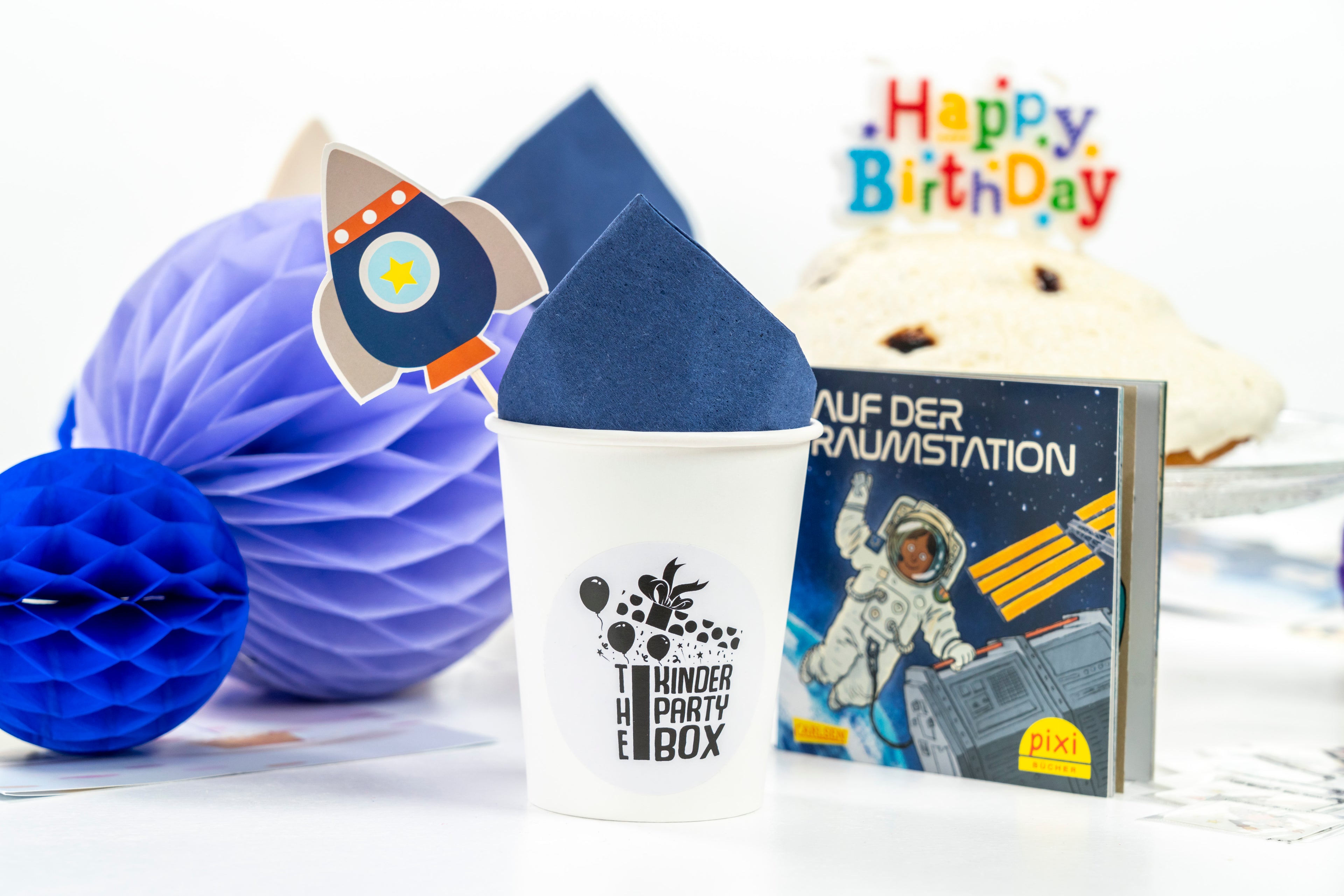 Kinderparty, Kindergeburtstag, Astronaut, Mottoparty, Feiern, Spielideen, The Kinder Party Box, Einladungskarte, Kuchenrezepte